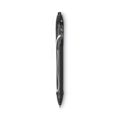 BIC Medium 0.7 mm Gel-ocity Quick Dry Retractable Gel Pen - Black Ink, Black Barrel (1-Dozen)