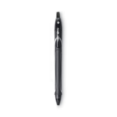 BIC Medium 0.7 mm Gel-ocity Quick Dry Retractable Gel Pen - Black Ink, Black Barrel (1-Dozen)