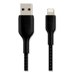Belkin 6.6 ft. BOOST CHARGE Braided Apple Lightning to USB-A ChargeSync Cable - Black