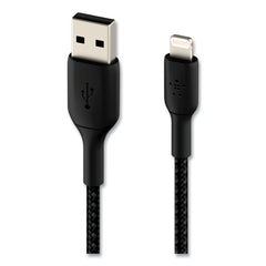 Belkin 6.6 ft. BOOST CHARGE Braided Apple Lightning to USB-A ChargeSync Cable - Black