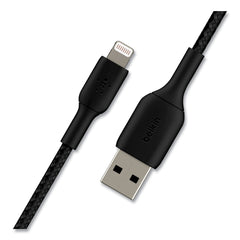 Belkin 6.6 ft. BOOST CHARGE Braided Apple Lightning to USB-A ChargeSync Cable - Black