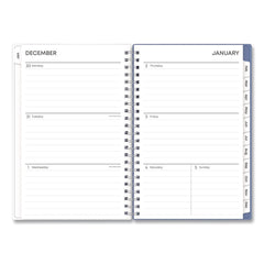 Blue Sky 8 in. x 5 in. 12-Month (Jan-Dec 2026) Lindley Weekly/Monthly Planner - White/Blue/Green Cover