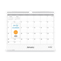 Blue Sky 15 in. x 12 in. 12-Month (Jan-Dec 2026) Enterprise Wall Calendar - White/Gray Sheets