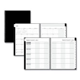 Blue Sky 11 in. x 8.5 in. (July 2025 to June 2026) Teacher's Solid Black Weekly/Monthly Lesson Planner - Black Cover