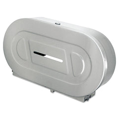 Bobrick 20.81 in. x 5.31 in. x 11.38 in. Jumbo Toilet Tissue 2 Roll Dispenser - Satin-Finish Stainless Steel