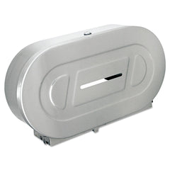 Bobrick 20.81 in. x 5.31 in. x 11.38 in. Jumbo Toilet Tissue 2 Roll Dispenser - Satin-Finish Stainless Steel