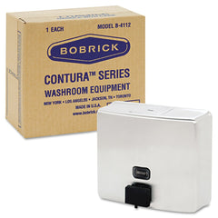 Bobrick ConturaSeries 7 in. x 3.31 in. x 6.13 in. 40 oz. Surface-Mounted Liquid Soap Dispenser - Stainless Steel Satin