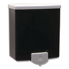 Bobrick 5.81 in. x 3.8 in. x 6.88 in. Surface-Mount Manual Liquid Soap Dispenser - Black