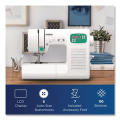 Brother 18 in. x 15 in. x 8 in. 110 Stitches Computerized Sewing Machine