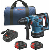 Factory Reconditioned Bosch GBH18V-34CQB24-RT 18V Brushless Lithium-Ion 1-1/4 in. Cordless PROFACTOR SDS-Plus Bulldog Rotary Hammer Kit with 2 Batteries (8 Ah)