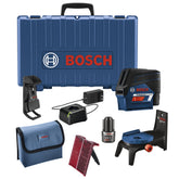 Factory Reconditioned Bosch 12V MAX Lithium-Ion 100 ft. Cordless Cross-Line Laser with Plumb Points Kit (2 Ah)