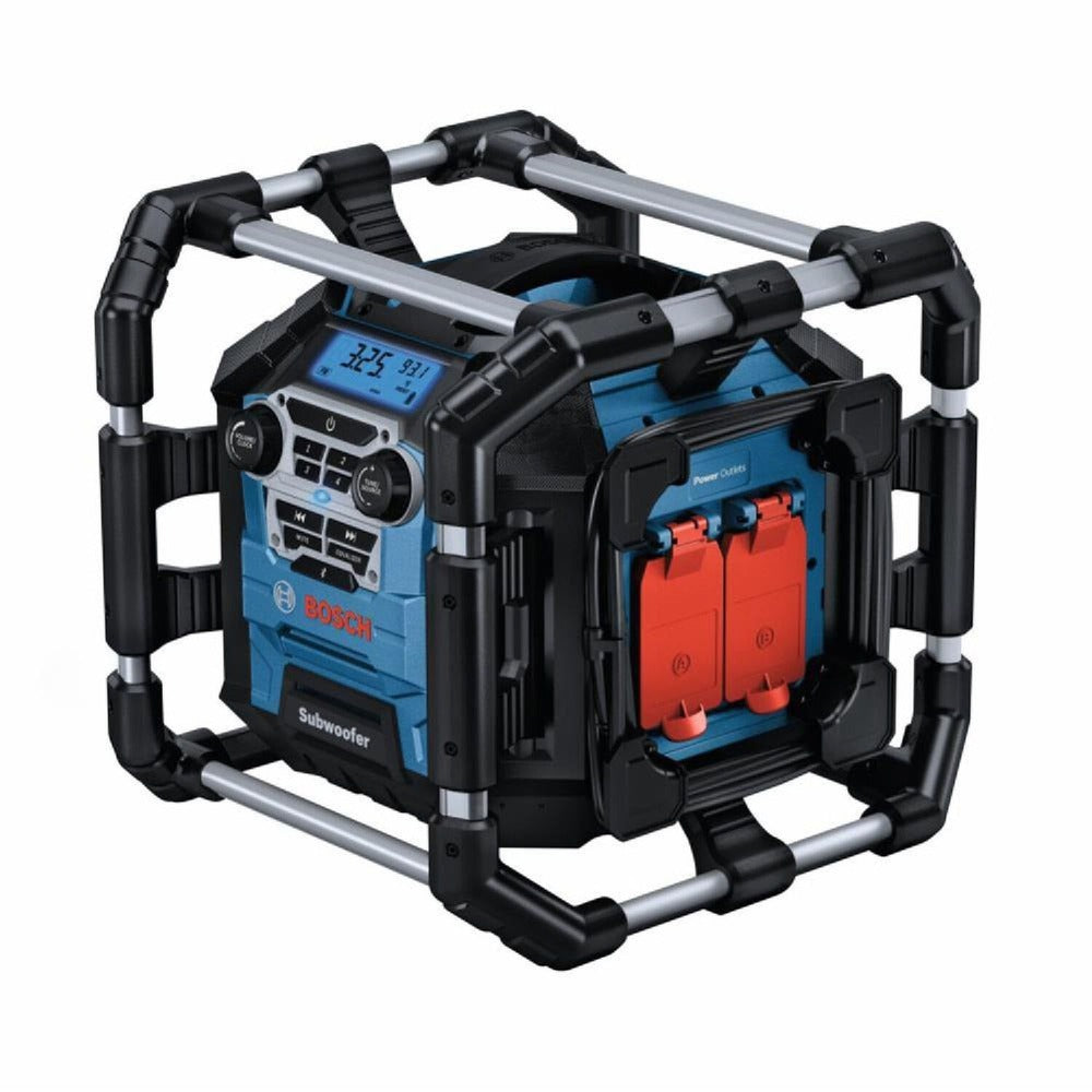 Factory Reconditioned Bosch 18V Lithium-Ion Bluetooth 5.0 Corded/Cordless Jobsite Radio with Power Station and (2) AA Batteries (Tool Only)