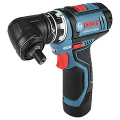 Factory Reconditioned Bosch GSR12V-140FCB22-RT 12V Max FlexiClick Lithium-Ion 1/4 in. Cordless 5-in-1 Drill/Driver System Kit with 2 Batteries (2 Ah)