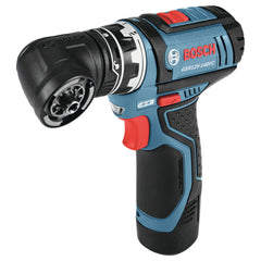 Factory Reconditioned Bosch GSR12V-140FCB22-RT 12V Max FlexiClick Lithium-Ion 1/4 in. Cordless 5-in-1 Drill/Driver System Kit with 2 Batteries (2 Ah)