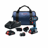 Factory Reconditioned Bosch 18V Brushless Lithium-Ion Cordless 5-In-1 Flexiclick System Drill Driver with 2 Batteries (4 Ah)