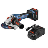 Factory Reconditioned Bosch 18V PROFACTOR Brushless Connected-Ready Lithium-Ion 5 in. - 6 in. Cordless Angle Grinder Kit with Slide Switch (8 Ah)