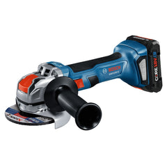 Factory Reconditioned Bosch 18V Lithium-Ion Brushless 4-1/2 in. Cordless X-LOCK Angle Grinder Kit (4 Ah)