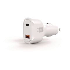 ByTech 60 Watts Two 3 A Ports PD Car Charger - White
