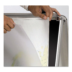 MasterVision 23 in. x 33 in. 42 in. Tall Double Sided Aluminum Frame Black Surface Wet Erase Board - Silver
