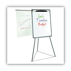 MasterVision Magnetic Gold Ultra Dry Erase Tripod Easel with Extension Arms - Black/Silver
