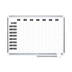 MasterVision 2 in. x 1 in. Days of Week Interchangeable Magnetic Board Accessories - Black/White (7/Pack)