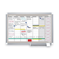MasterVision 36 in. x 24 in. Aluminum Frame Weekly Planner