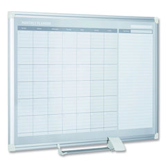 MasterVision 36 in. x 24 in. Silver Frame Monthly Planner