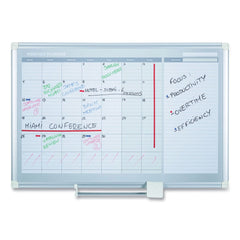 MasterVision 36 in. x 24 in. Silver Frame Monthly Planner