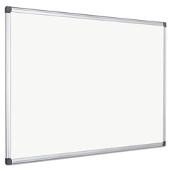 MasterVision Value 72 in. x 48 in. Lacquered Steel Dry Erase Board - White Surface/Satin Aluminum Frame