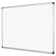 MasterVision Value 72 in. x 48 in. Lacquered Steel Dry Erase Board - White Surface/Satin Aluminum Frame