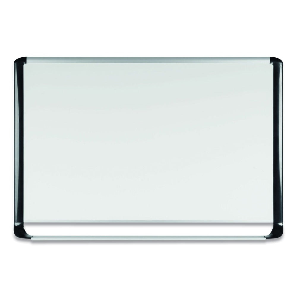 MasterVision Pure White 96 in. x 48 in. Aluminum Frame Platinum Magnetic Dry Erase Board - White/Silver/Black