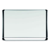 MasterVision Pure White 96 in. x 48 in. Aluminum Frame Platinum Magnetic Dry Erase Board - White/Silver/Black