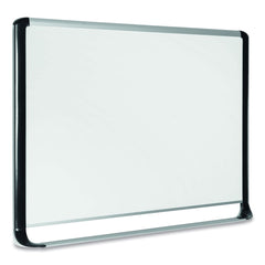 MasterVision Pure White 96 in. x 48 in. Aluminum Frame Platinum Magnetic Dry Erase Board - White/Silver/Black