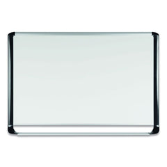 MasterVision Pure White 96 in. x 48 in. Aluminum Frame Platinum Magnetic Dry Erase Board - White/Silver/Black