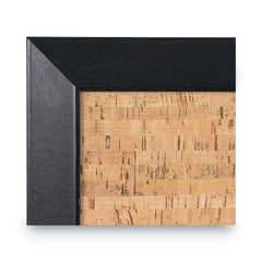 MasterVision 24 in. x 18 in. Natural Cork Bulletin Board - Tan Surface/Black Wood Frame