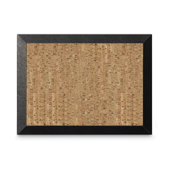 MasterVision 24 in. x 18 in. Natural Cork Bulletin Board - Tan Surface/Black Wood Frame