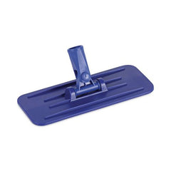 Boardwalk 4 in. x 9 in. Plastic Swivel Pad Holder - Blue (12/Carton)