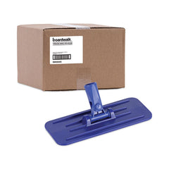 Boardwalk 4 in. x 9 in. Plastic Swivel Pad Holder - Blue (12/Carton)