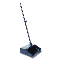Boardwalk 34 in. Plastic/Aluminum Handle 11-3/4 in. Wide Lobby Dust Pan - Black/Silver