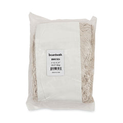 Boardwalk 24 in. x 3 in. Cotton Dust Mop Head - White