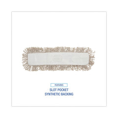 Boardwalk 24 in. x 3 in. Cotton Dust Mop Head - White