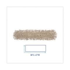 Boardwalk 36 in. x 3 in. Cotton Dust Mop Head - White