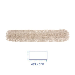 Boardwalk 48 x 3 Cotton Dust Mop Head - White