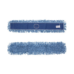 Boardwalk 48 in. x 5 in. Cotton/Synthetic Blend Dust Mop Head - Blue