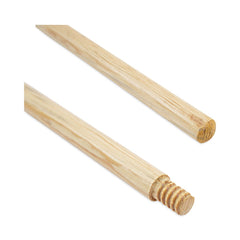Boardwalk 0.94 in. Diameter x 54 in. Lacquered Hardwood Threaded End Broom Handle - Natural