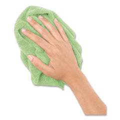 Boardwalk BWK12GRECLOTH 12 in. x 12 in. Microfiber Cloths - Green (12/Pack)