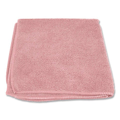 Boardwalk 12 in. x 12 in. Microfiber Cloths - Pink (12/Pack)