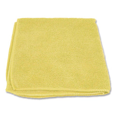 Boardwalk BWK12YELCLOTH 12 in. x 12 in. Microfiber Cleaning Cloths - Yellow (12/Pack)