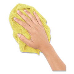 Boardwalk BWK12YELCLOTH 12 in. x 12 in. Microfiber Cleaning Cloths - Yellow (12/Pack)