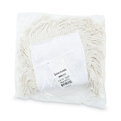Boardwalk 12 in. x 5 in. Cotton Dust Mop Head - White
